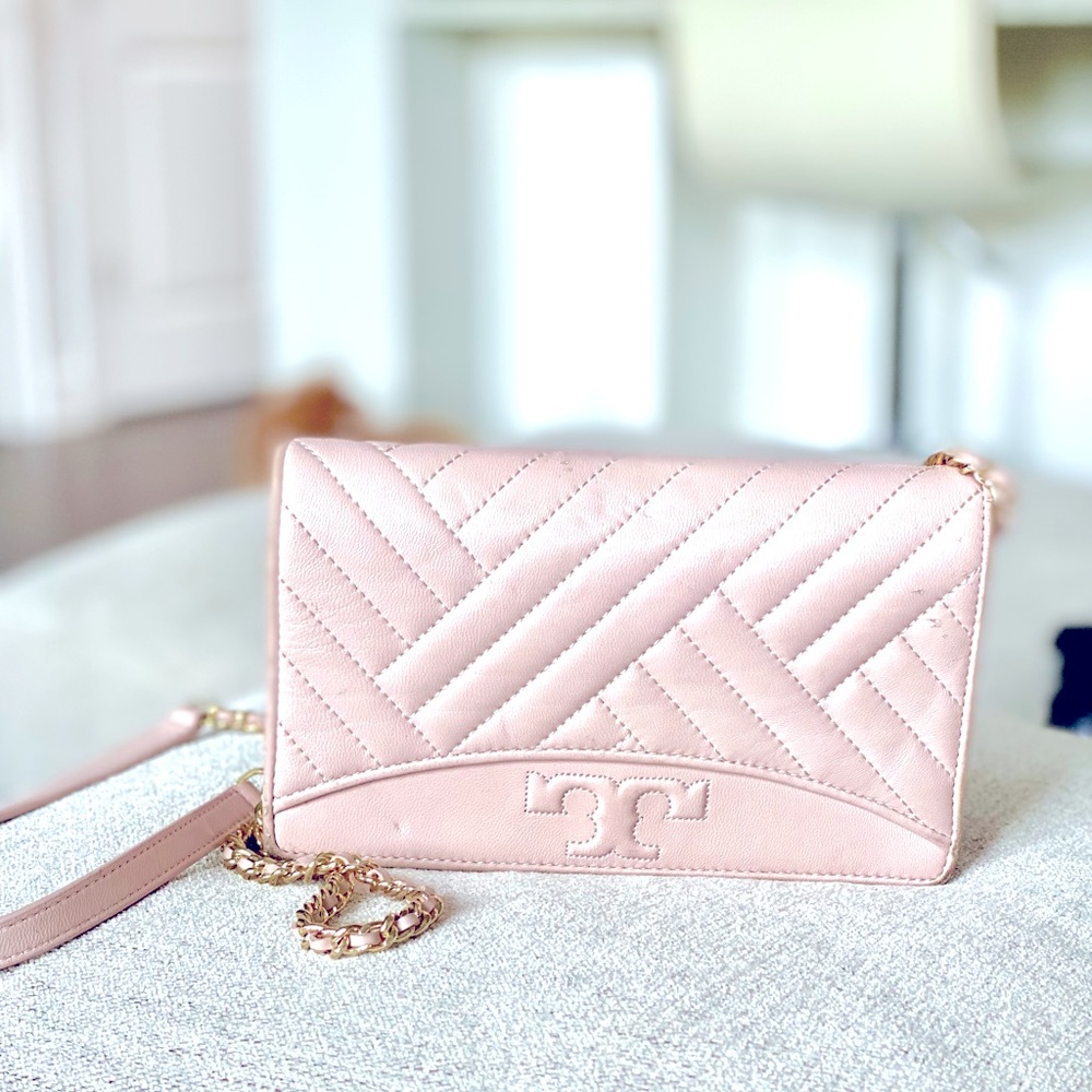 Tory Burch Pink Leather Cross Body